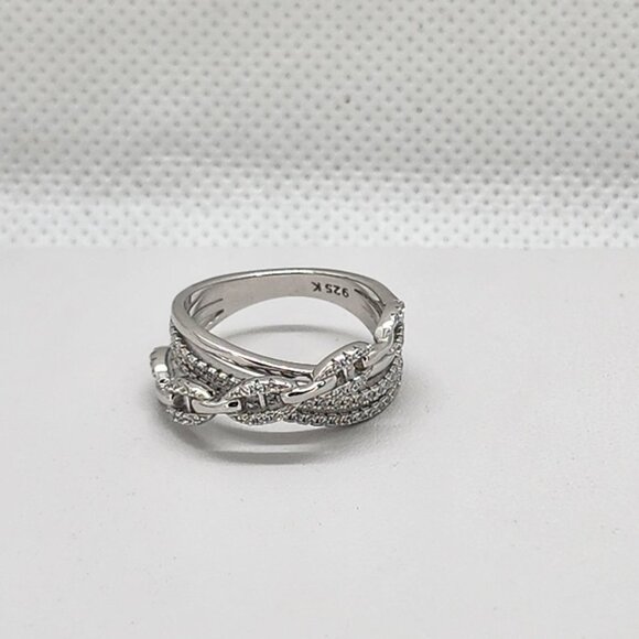 Brand New Sterling Silver 925 Crossover Ring - Picture 5 of 5